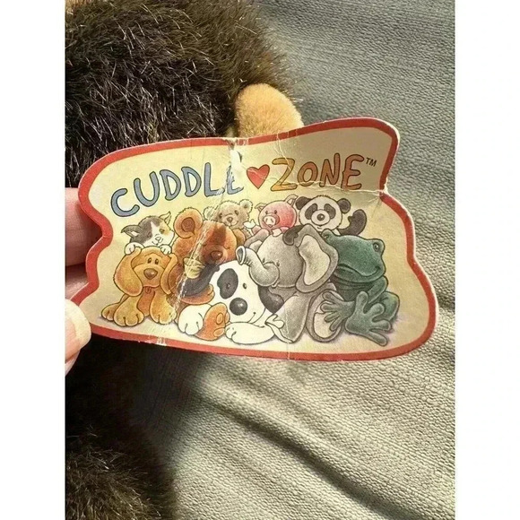 Vintage 2001 Cuddle Zone Plush Monkey Realistic Soft Furry Brown NWT - Picture 4 of 5